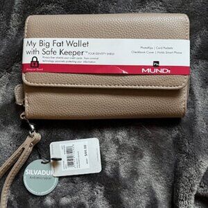 MUNDI - My Big Fat Wallet with Safe Keeper - Tan/Taupe
